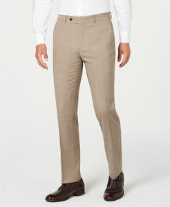 Tommy Hilfiger Men's Modern-Fit THFlex Stretch Tan Sharkskin Suit Separate Pants