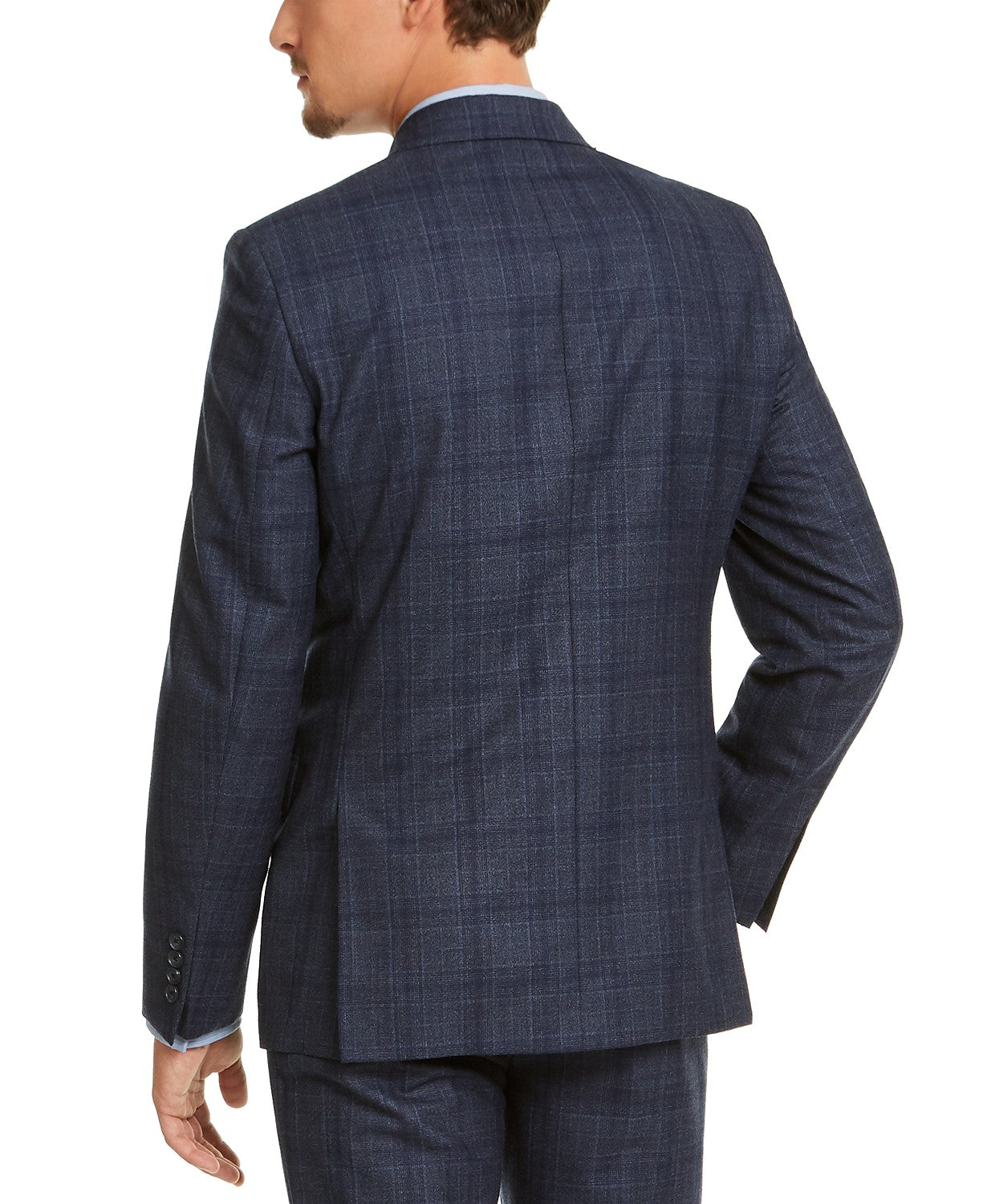 NWOT Calvin Klein Slim Fit Blue Check Plaid Blazer Sport Coat 48R 48  Regular
